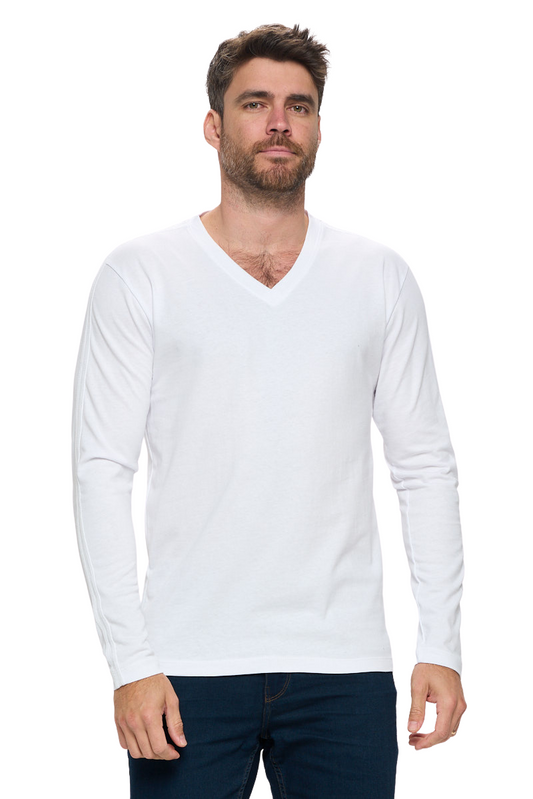 Men's Long Sleeve V-Neck Shirt