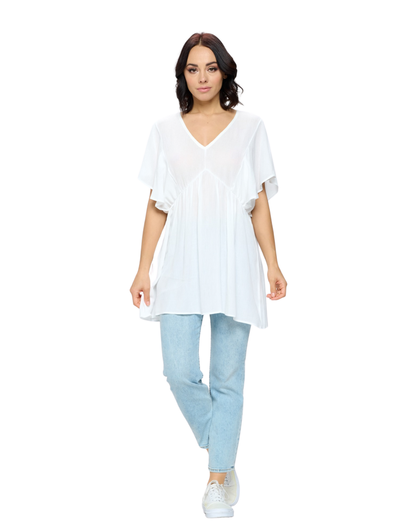 Flowy Short-Sleeve Shirt